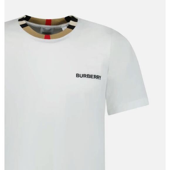 Burberry White Jayson Check T-Shirt*Men's XXL*NEW with Tags - Picture 2 of 3